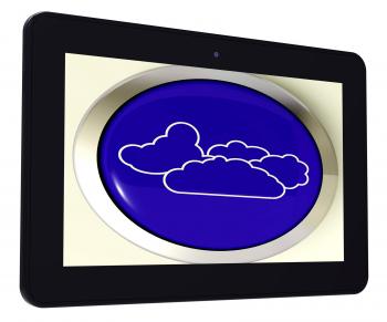 Cloud Tablet Means Rain Rainy Weather