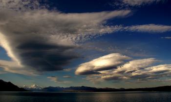 Clouds over Mt Cook. NZ