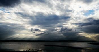 cloud sky time lapse over ocean - dark clouds over water Stock Video ...