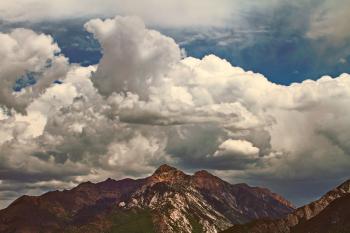 Cloudy Mountain Top in the South Salt Lake Valley: Four Views Using ...