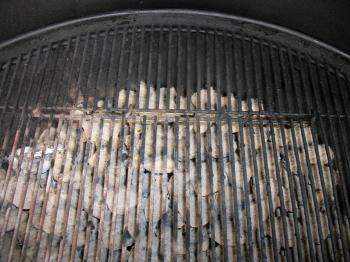 Coals in a grill