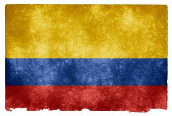Colombia Grunge Flag