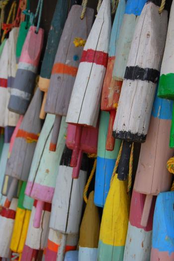 colorful buoys...also in Maine | Buoys | Pinterest | Beach and Coastal