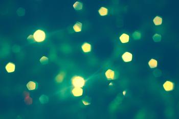 Colorful Green Bokeh Background