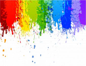 Rainbow Colour Splash Drip Transparent Background | Watercolor Ideas ...