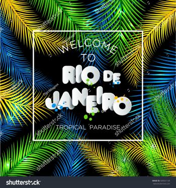 Illustration Rio De Janeiro Brazil Vacation Stock Vector 545541145 ...