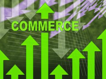 Commerce Graph Represents Ecommerce Trade And Forecast