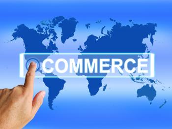 Commerce Map Shows International Commercial and Financial Business
