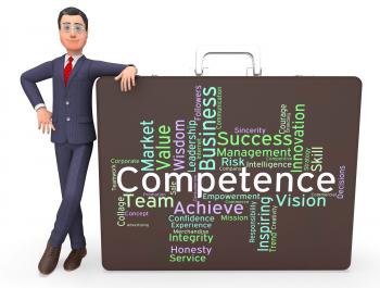 Competence Words Represents Capability Aptitude And Adeptness