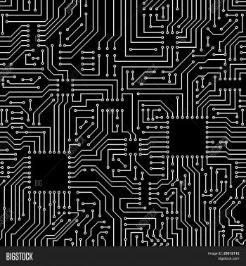 Seamless Pattern. Computer Circuit Vector & Photo | Bigstock