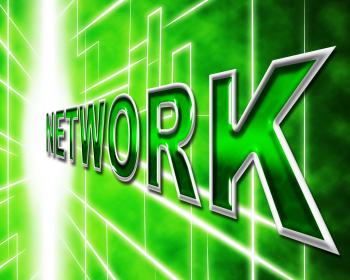 Computer Network Indicates High Tech And Connection