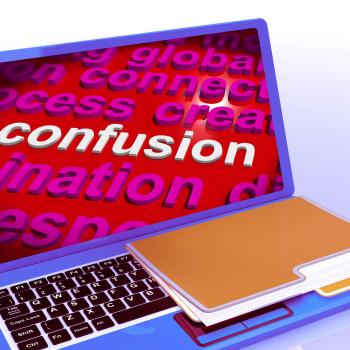 Confusion Word Cloud Laptop Means Confusing Confused Dilemma