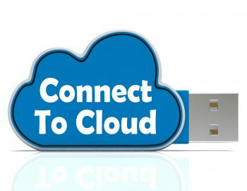Connect To Cloud Memory Stick Means Online File Storage