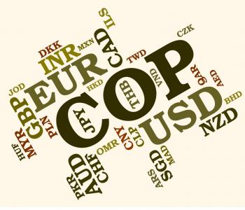 Cop Currency Represents Exchange Rate And Coin