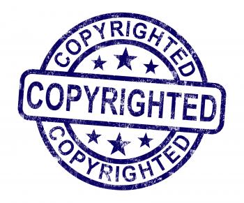 Copyrighted Stamp Showing Patent Or Trademark
