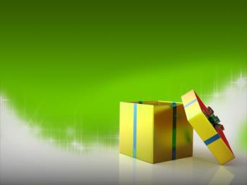 Copyspace Celebrate Indicates Gift Box And Cheerful