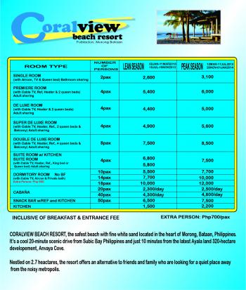 Coralview 2013 | Aguila Travel & Tours