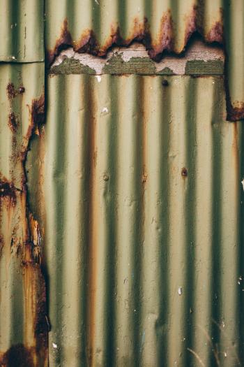 Corroded Corrugated Metal Surface