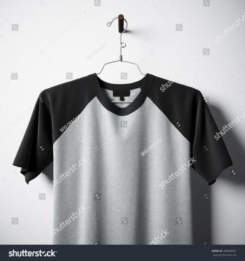 Closeup Blank Cotton Tshirt Gray Black Stock Illustration 499948477 ...