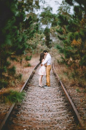 Couple on Railroad