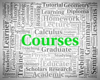 Courses Word Indicates Programme Words And Syllabus