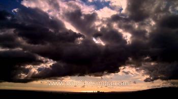 Time lapse: Grey clouds covering the sun - YouTube