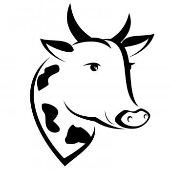 Vector for free use: Vector cow's head