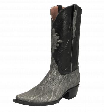Black Jack Men's Snip Toe Elephant Cowboy Boot - Grey