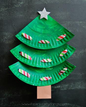 Paper Plate Christmas Tree Craft | Lace christmas tree, Tree crafts ...