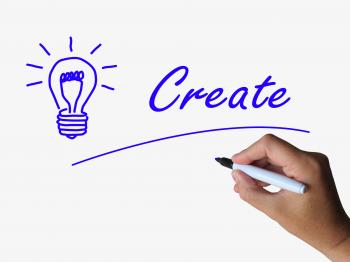 Create and Lightbulb Represent Innovation Imagination and Brainstormin