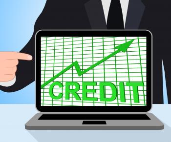Credit Graph Chart Displays Buy Increase Grow Debt