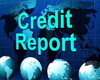Credit Report Represents Debit Card And Analysis