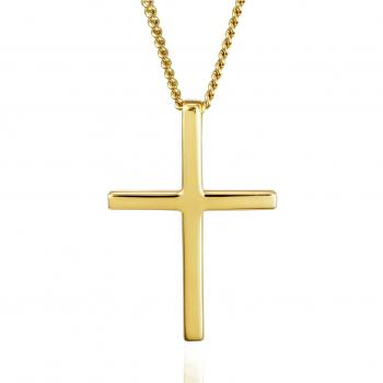 9ct Solid Gold Cross Necklace - Vimanas Jewellery