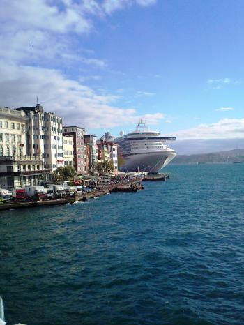Cruise ship in Istanbul