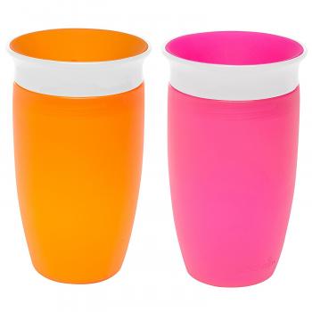 Amazon.com : Munchkin Miracle 360 Sippy Cup, Pink/Orange, 10 Ounce ...