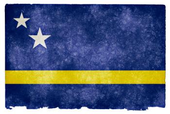 Curacao Grunge Flag