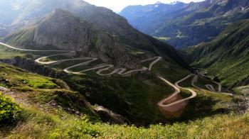 Mountains Curvy Road Landscape Mountains Tree Dual Monitor ...