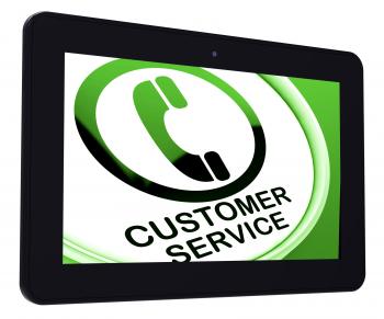 Customer Service Tablet Means Call For Help