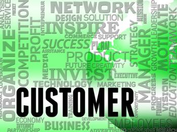 Customer Words Represents Buyers Consumer And Shopper
