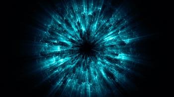 Shockwave explosion from the center look like flame and in circle of ...