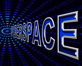 Cyberspace Internet Represents World Wide Web And Digital