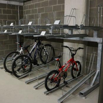 Double Decker Cycle Stand | Street Furniture Direct | Cycle Parking ...