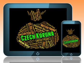 Czech Koruna Indicates Exchange Rate And Czk