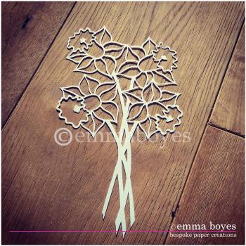 Printable PDF Paper cutting Template Daffodils. Flowers