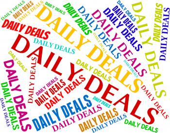 Daily Deals Represents Day Everyday And Transaction