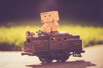 Danboard on Top of Toy Train