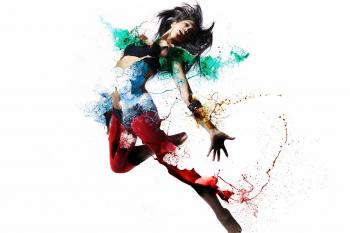 Girl shape color style psychedelic dance wallpaper | 1920x1280 ...