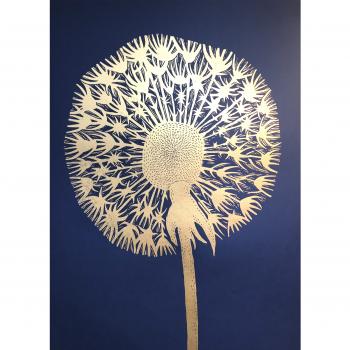 Dandelion Gold / Indigo ( 50x70cm ) • Monika Petersen