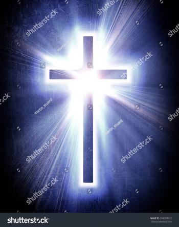 Blue Cross On Dark Grunge Background Stock Illustration 594209612 ...