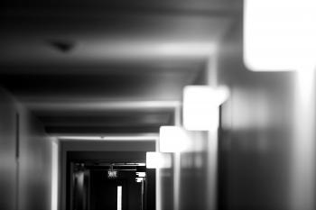 Darkness in corridor